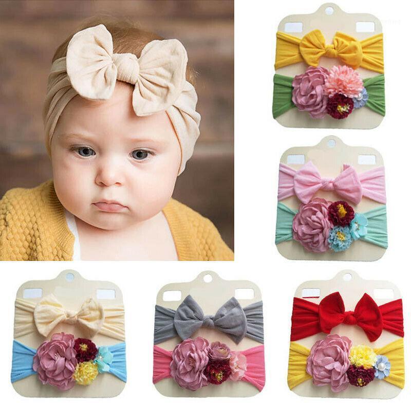 

2pcs Baby Toddler Girls Kids Headband Bow Knot Turban Headband Hair Band 8 Colors1
