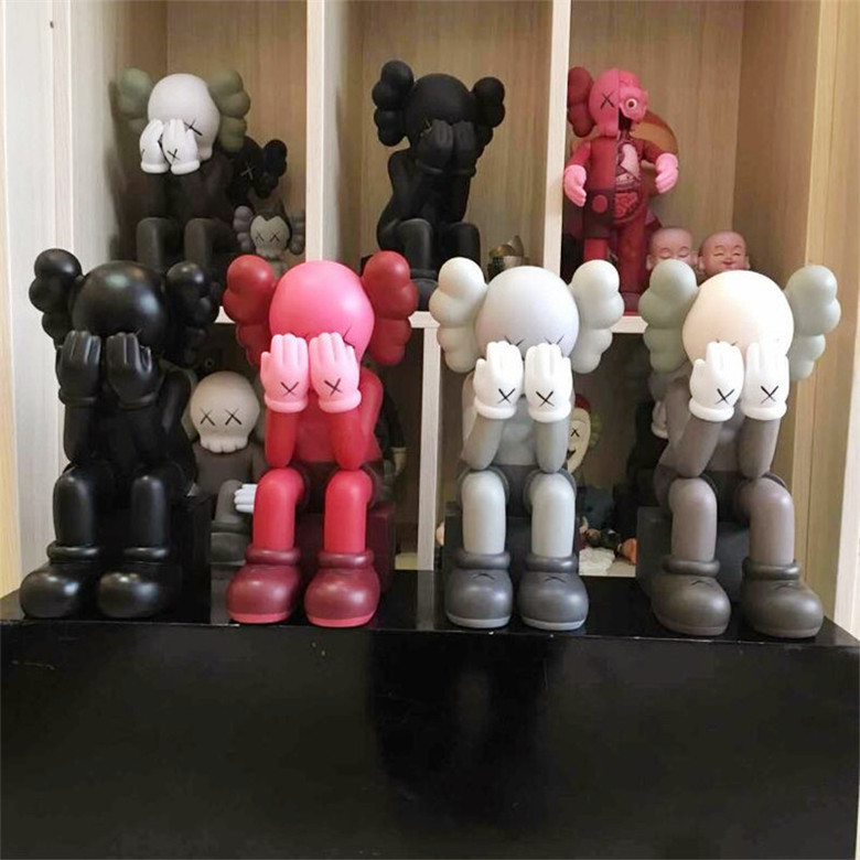 

New 28CM 1KG Originalfake KAWS HaiGuangCheng Companion Sitting position Figure With Original Box KAWS Action Figure model decorations gift