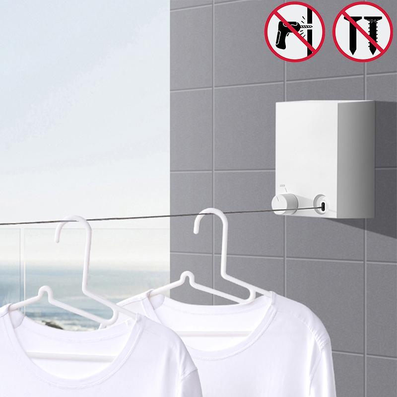 

4.2m Steel Clothesline Rope Retractable Clothesline Indoor Stainless Steel Round Outdoor Clothes Dryer1