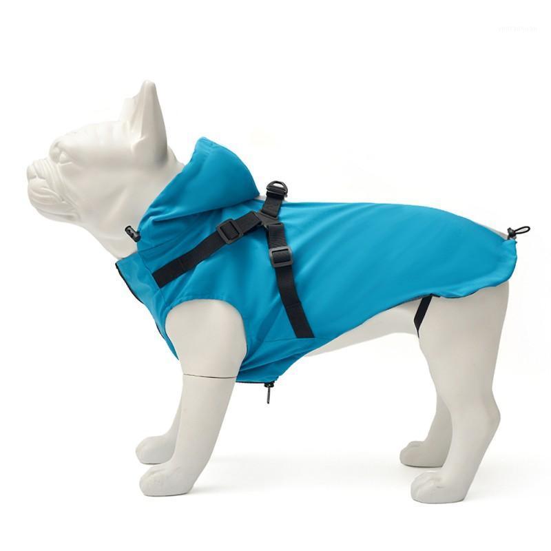 

Pets Raincoat Dog Reflective Puppy Small Dog Waterproof Hooded Clothes Harness Jacket for Dogs Outfit1