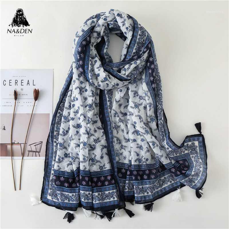

2020 Spain Fashion Flowers Floral Patchwork Viscose Shawl Scarf Women High Quality Stole Bufandas Muslim Hijab 180*90Cm1