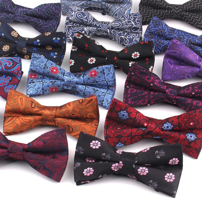 

Neck Ties Jacquard Men Bow Tie Classic Bowtie For Adult Floral Business Wedding Gifts Butterfly Suits Cravats Bowties
