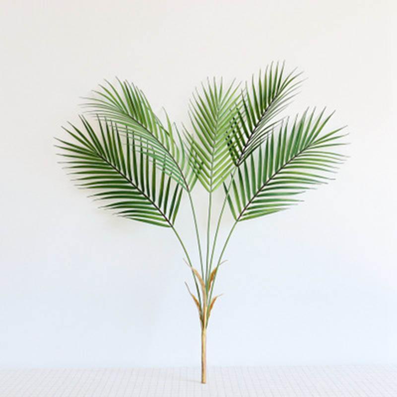 

Plastic Artificial Palm Leaf Plants Green Desert Summer Decoration Tropical Fake Plant Garden Home Jungle Party Decor Wedding1, 5-78cm