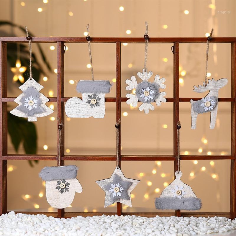 

Christmas Ornaments Christmas Tree Decor Wood Painted Elk Pendant Xmas Party Decor Deer Pendants Decoration for Home1