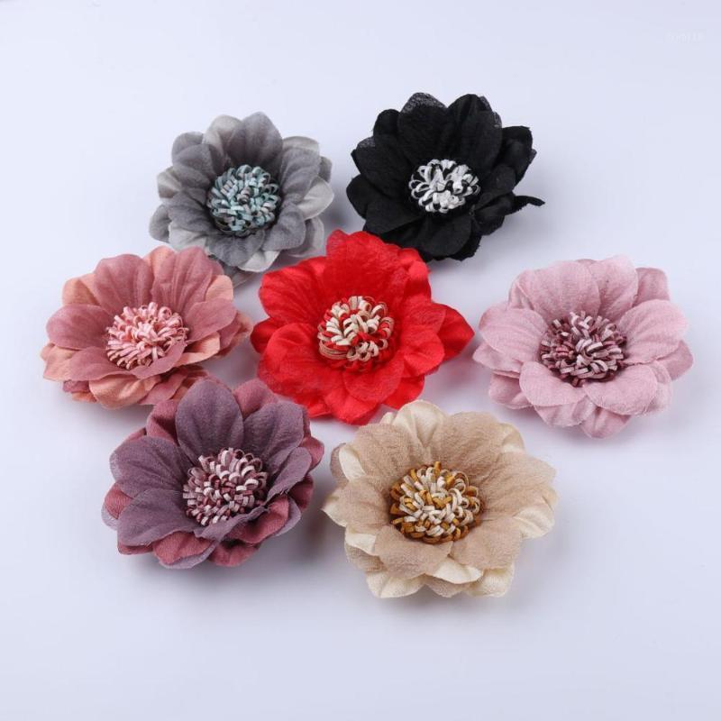 

NEW 7color 5Pcs/lot Lace trim patch applique lace fabric Wedding dress DIY flowers bride hair veil clothes Headwear Decoration1