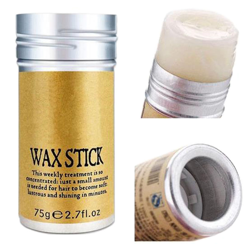 

75g Natural materials hair styling pomades Not greasy short broken hair fixing hair wax stick Edge control gel DHL shipping