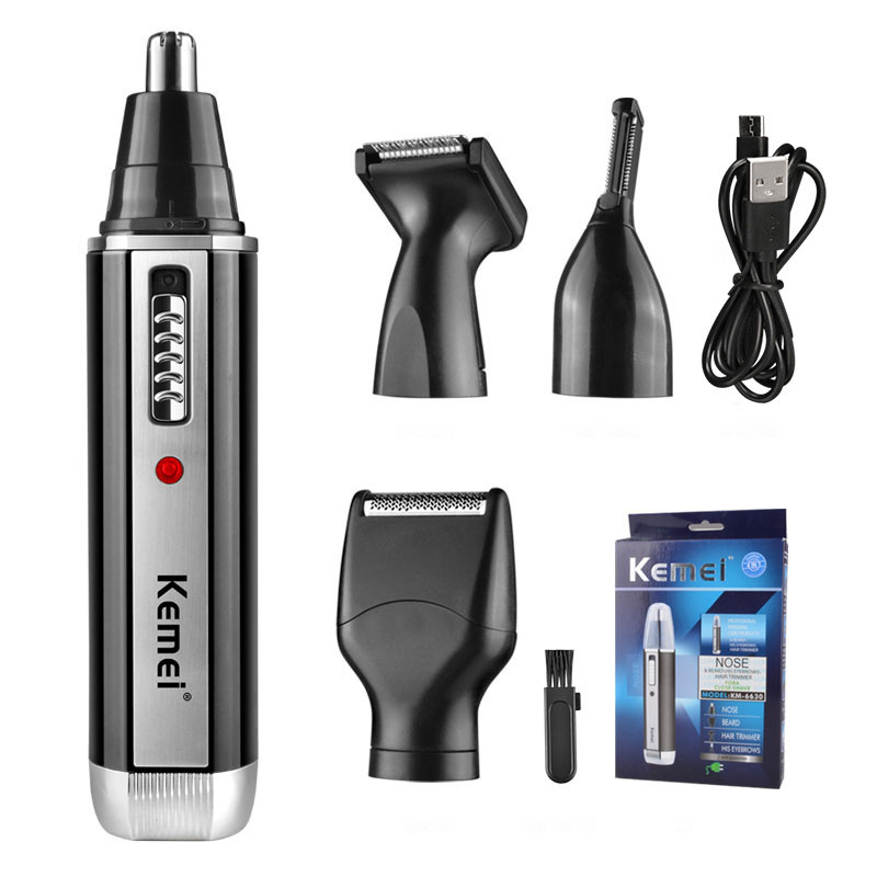 

Men'S Multifunctional 4 In 1 Nose Hair Trimmer, Razor, Beard And Eyebrow Set, Electric Nose Hair Instrument