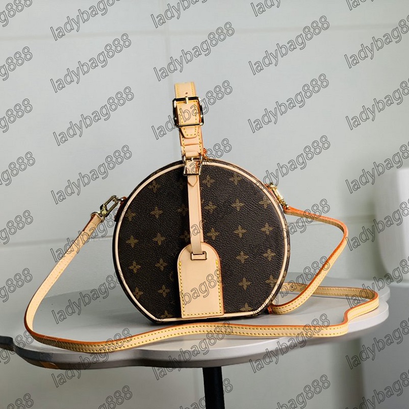

High Quality Designer Luxury Fashion bag MM PM Handbag purse original cowhide trim canvas hatbox designer shoulder bags crossbody messenger