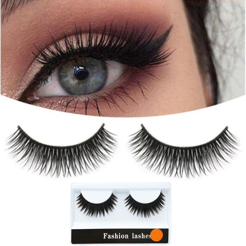 

1 Pair Natural Soft Dense False Eyelashes Makeup 3D Lashes Extension for Beauty