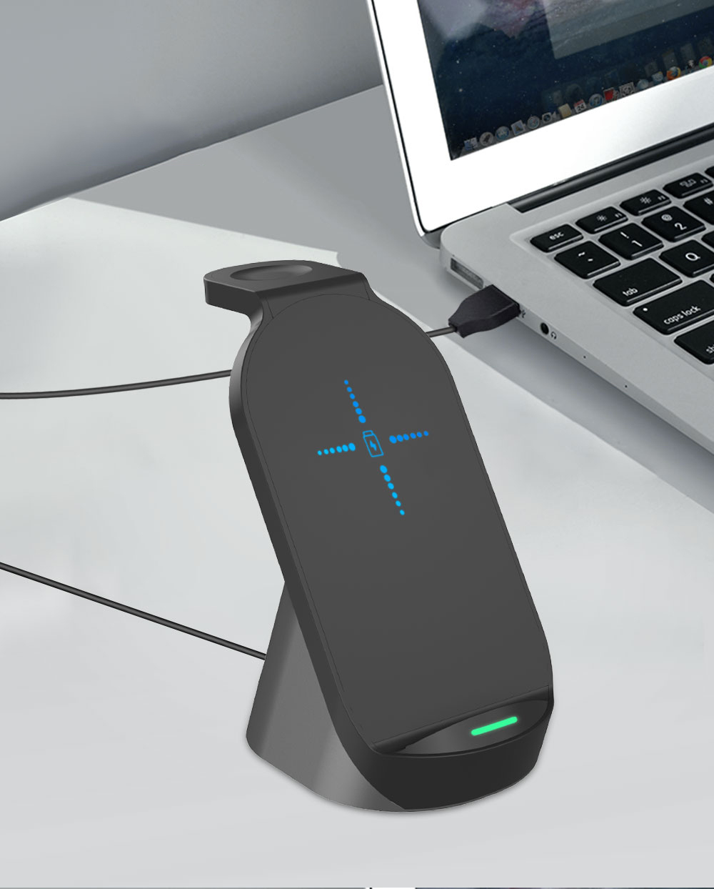 

H18 3in1 Qi Wireless Charger 15W simultaneous fast charging of iPhone Huawei Samsung mobile phone headsets watches Wireless Charging Station