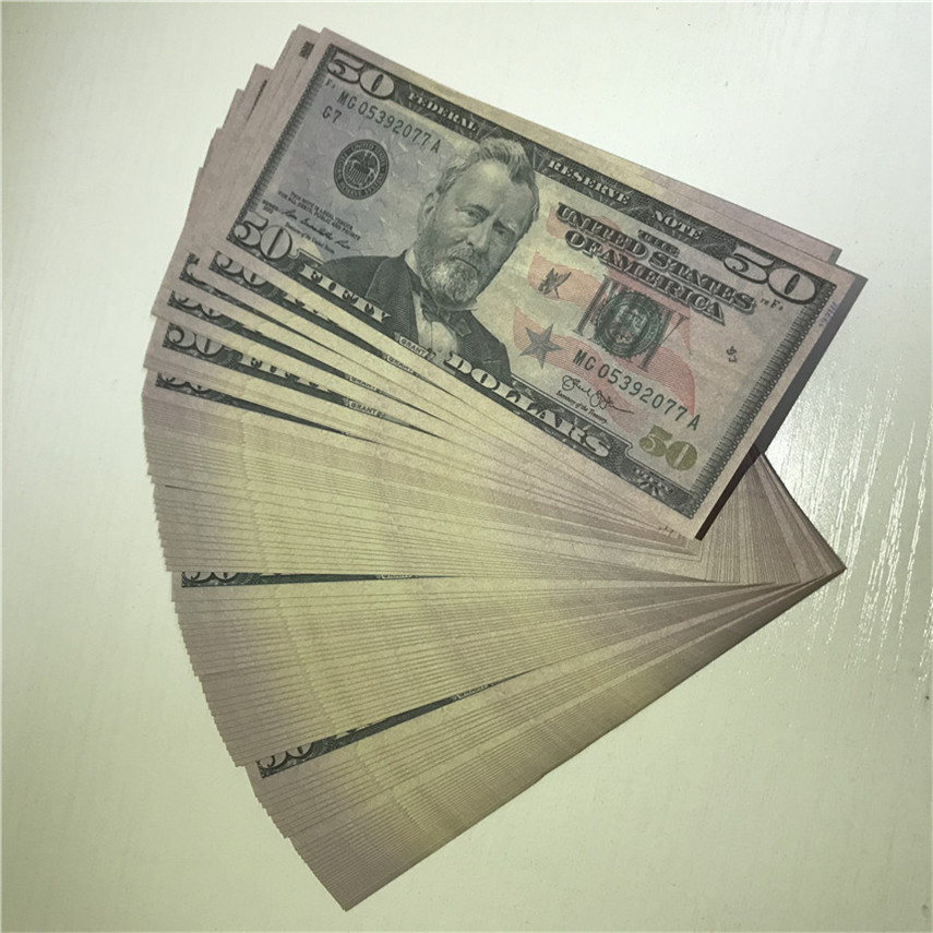 

100 Fast Wholesale Pieces/package U.S. Currency Quality 50-5 Copy Paper Props Money Currency Shipping High Pcssn