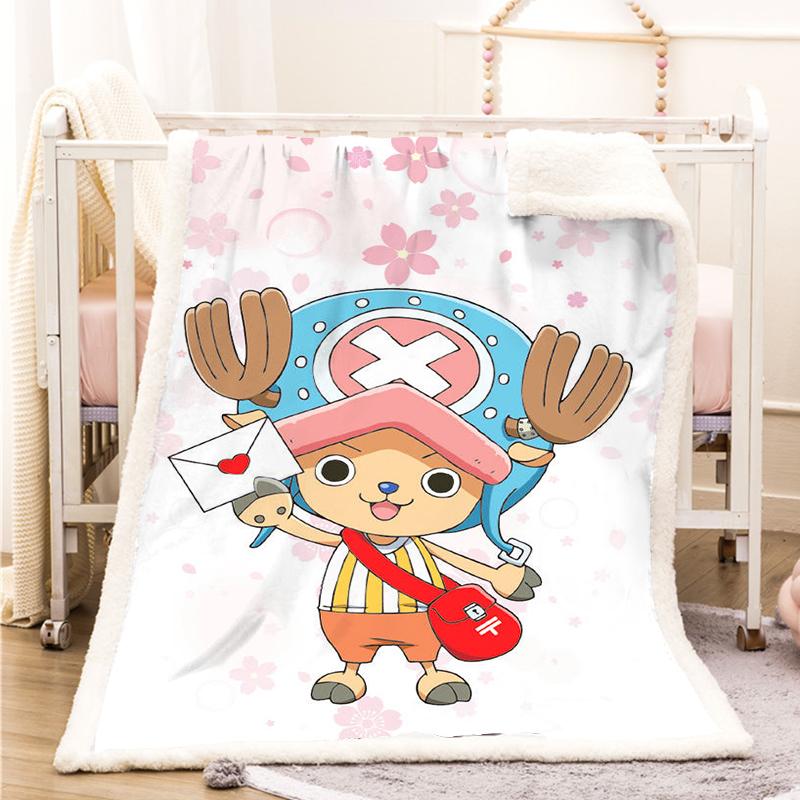 

Anime One Piece 3D Printed Fleece Blanket For Beds Thick Fashion Bedspread Sherpa Throw Blanket Adults Kids On The Sofa Bed