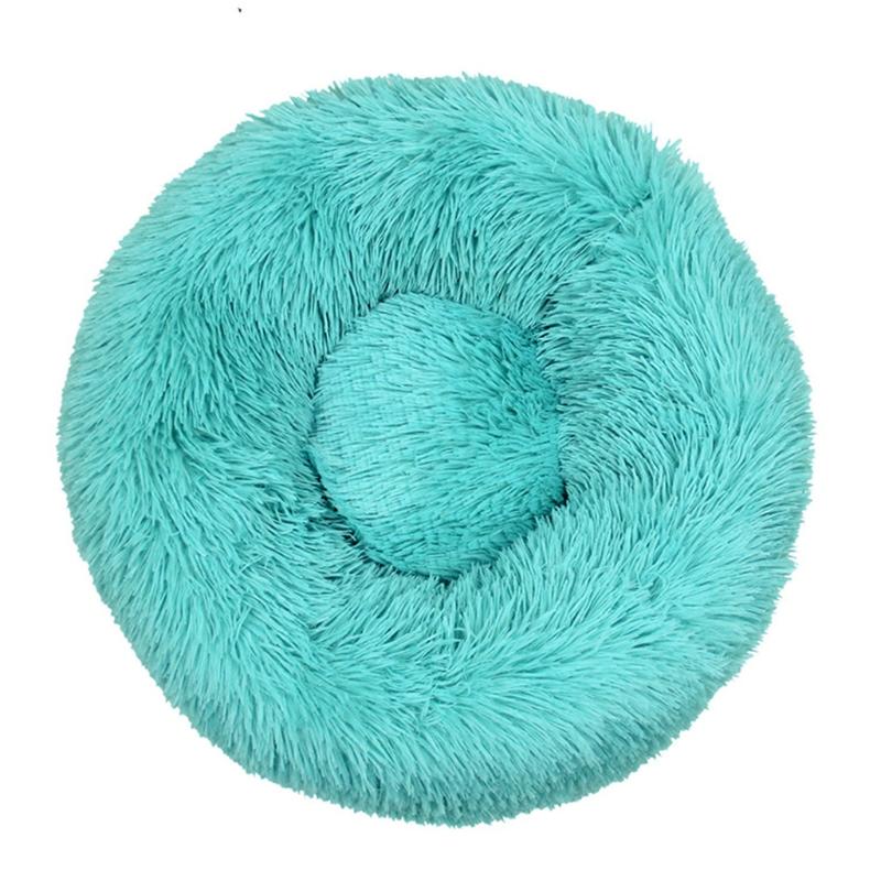 

Plush Round Shape Pet Sleeping Bed Warm Winter Nest Mat Washable Kennel Bed R66B