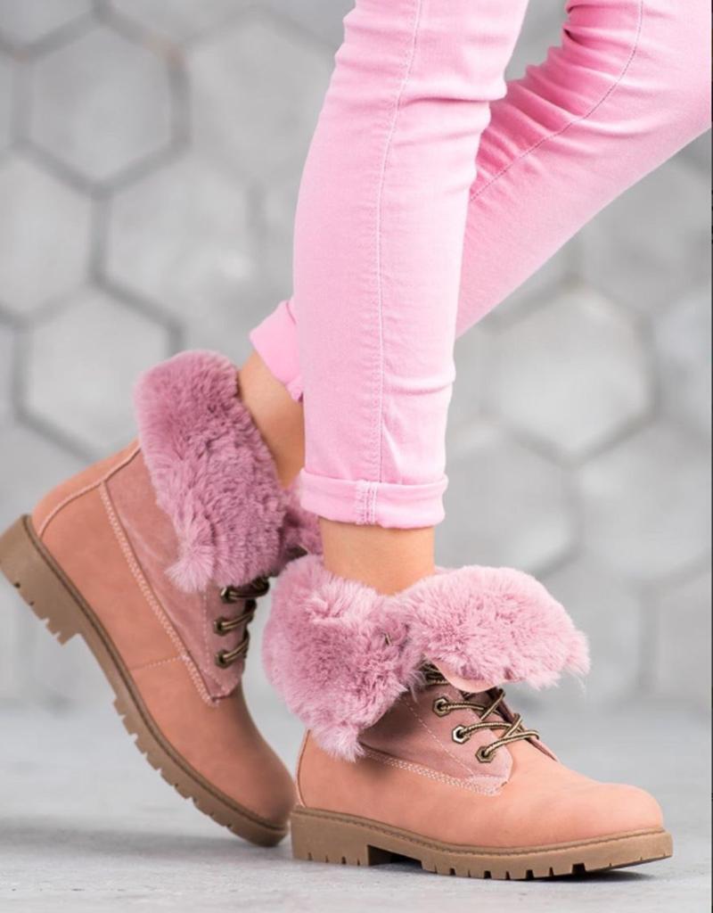 

medium top boots women's shoes casual Winter 2020 new large thickening warm cotton padded boots, Black