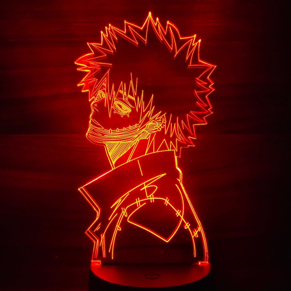 

MY HERO ACADEMIA DABI Figures 3d Anime Lamp Nightlight Model Toys Boku no Hero Academia Dabi Figurine Collection Led Toy