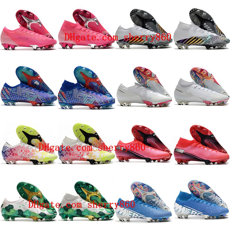 

2020 new arrival mens soccer cleats Mercurial Superfly 7 Elite FG kids soccer shoes CR7 neymar ronaldo boys women children football boots, As picture 15