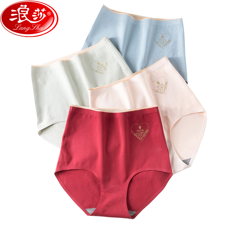 

LANGSHA 4Pcs/lot High Waist Panties Women Soft Cotton Body Shaper Underwear Seamless Briefs Sexy Comfort Crotch Female Lingerie 201112, 1648