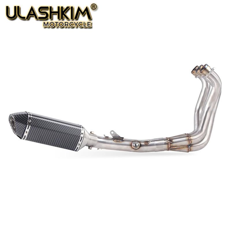 

Motorcycle Exhaust Muffler Escape 304 Steel middle Pipe Contact SLip On For FZ09 MT09 MT-09 FZ-09 2014-2020