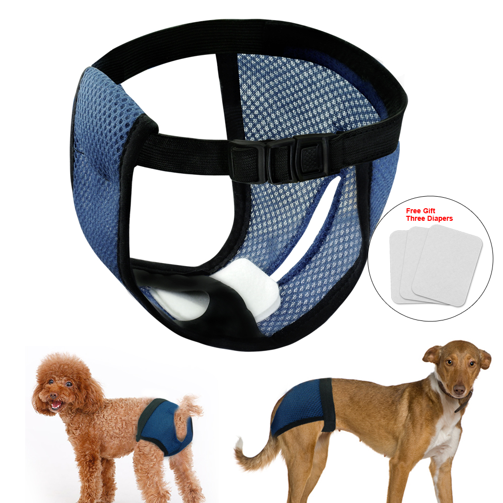 

Pet Diapers Girl Dog Puppy Pants Pet Underwear Dog Physiological Diaper Dogs Sanitary Panties Shorts Pet Accessories, Blue