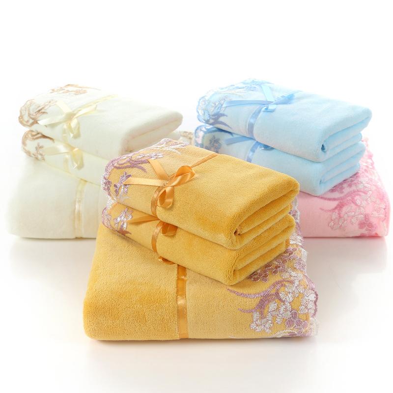 

Drop Shipping 2PCS/Set Microfiber Bath Towels Beach Towel For Adults Absorbent Terry Bathroom Towel Sets