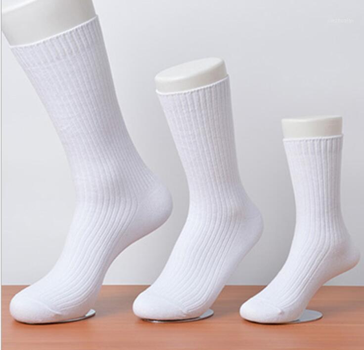 

White Thick Cotton Socks Breathable Absorbing Sweat Sport Socks Boys Girls School Children Solid Pure Color Cotton1