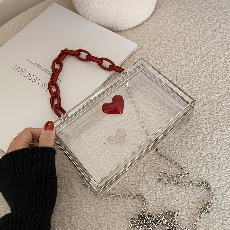 

Transparent Box Square Crossbody bag 2021 Fashion New High quality Women's Designer Handbag Chain Tote Shoulder Messenger Bag
