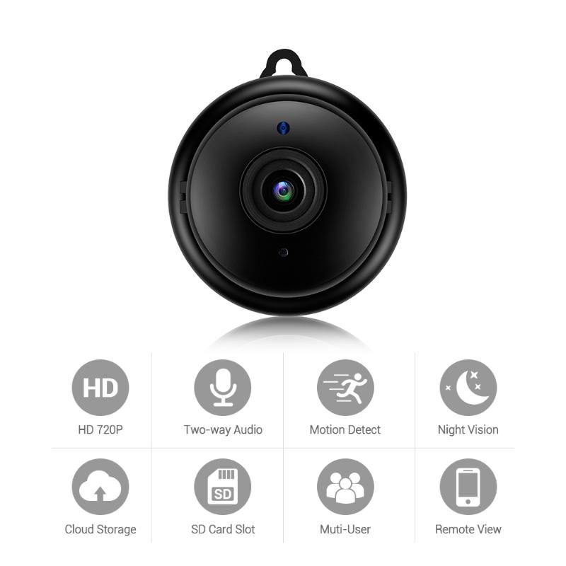 

Hamrolte Mini Wifi IP Camera Baby Monitor HD 720P Wireless Indoor Camera Nightvision Two Way Audio Motion Detection V380