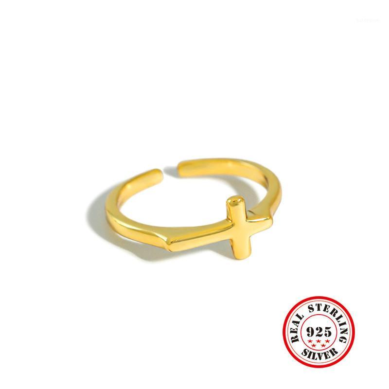 

Corss Sterling Silver 925Ring For Korean Dayinimalist Gold Opening Rings Mvalentine'sLaw Women Jewelry Valentine's Day1