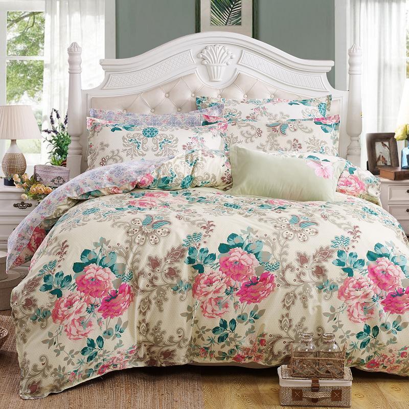 

UNIHOME Cotton Blend Duvet Cover Sets, Vintage Floral Pattern Design(huawujiaren