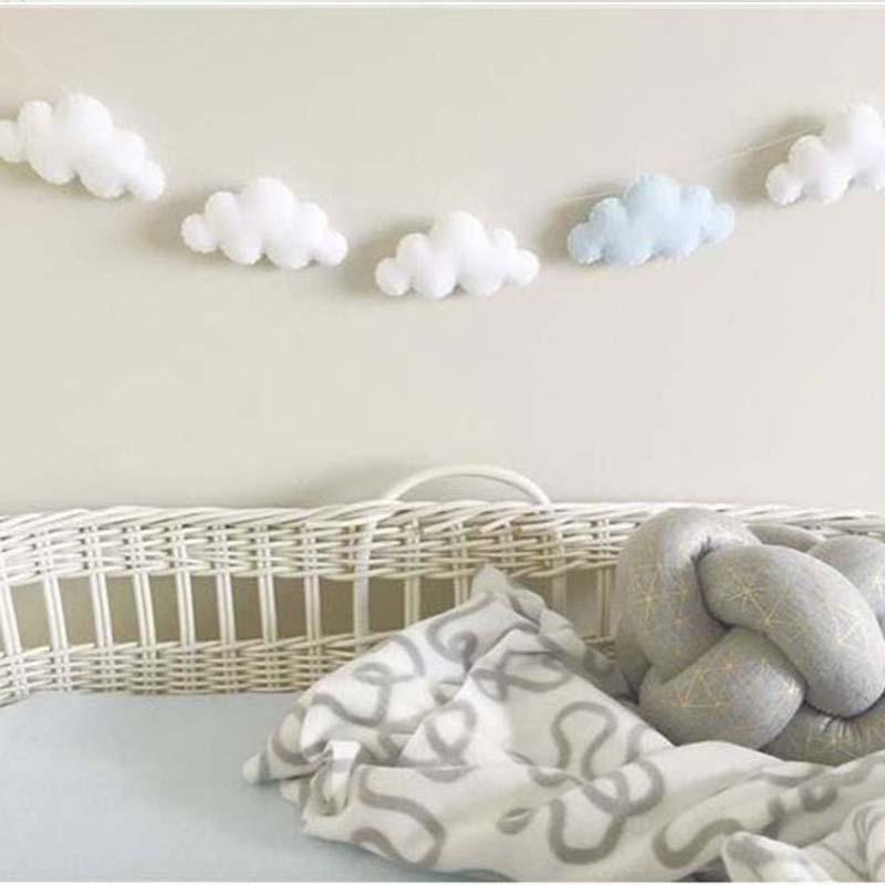 

Nordic Style Kids Room Decoration Felt Cloud Hanging Decor Scandinavian Style Children's Girls Nordic Nursery Decoration