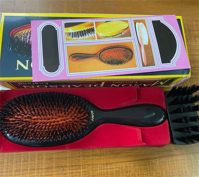 

Mason P BN2 Pocket Bristle and Nylon Hair Brush Soft Cushion Superior-grade Boar Bristles Comb with Gift Box item