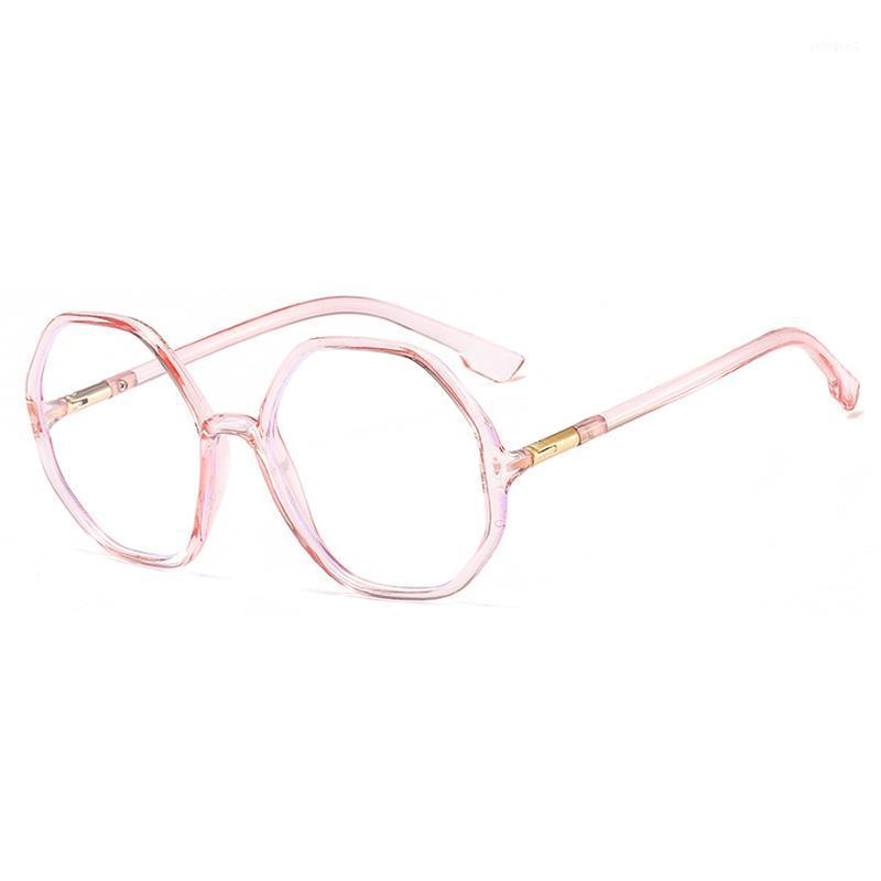 

Sunglasses 2021 Fashion Brand Design Polygon Plastic Frame Women Clear Acrylic Material Lenses 3371 UV400 Protection Eyewear1