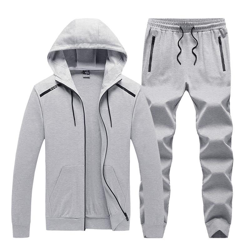 

Men's Tracksuits New Casual Sportswear Suit Hoodies Set Sweatshirts Pants Quality Suit Asian Size L-5XL Spring Autumn Clothing, Black