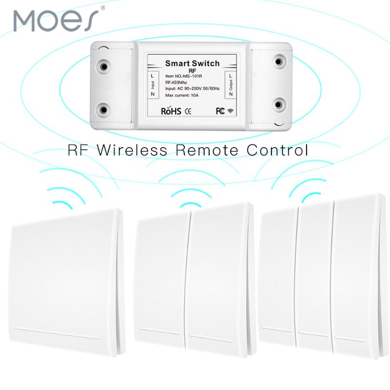 

433 Mhz Wireless AC 110V 220V Remote Control Switch RF Relay Receiver + RF 433Mhz 86 Type Wall Panel Remote Switch
