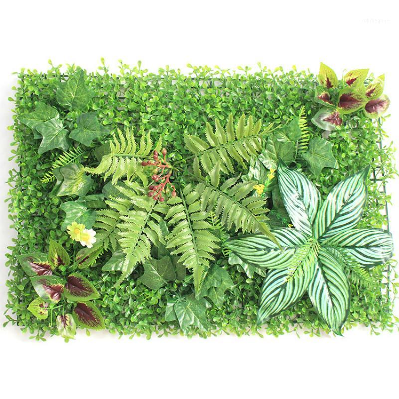 

1pc 40*60cm Artificial Grasses Plants Wall Panel Fake Lawn Leaf Fence Artificial Foliage for Home Garden Wall Decor Greenery1, Grass lawn l