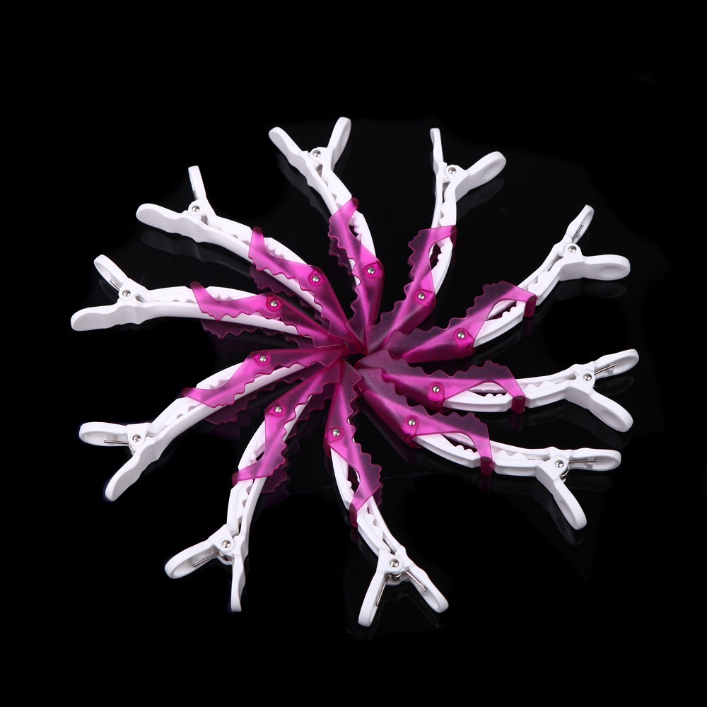 

10Pcs Plastic Crocodile Hairdressing Sectioning Clamp Hair Styling Hair Clip H11833