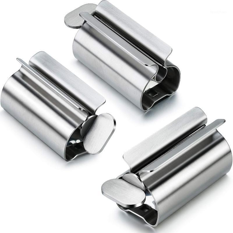 

Bathroom Accessories Set Stainless Steel Toothpaste Squeezer Rolling Toothpaste Dispenser Tooth Paste Dispenser Storage Rack1