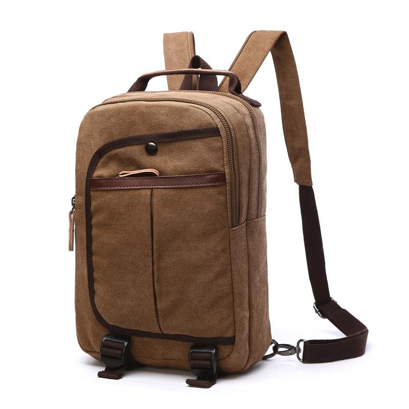 

New fashion versatile casual canvas bag can be carried on one shoulder and two shoulders small backpack, Q371a5