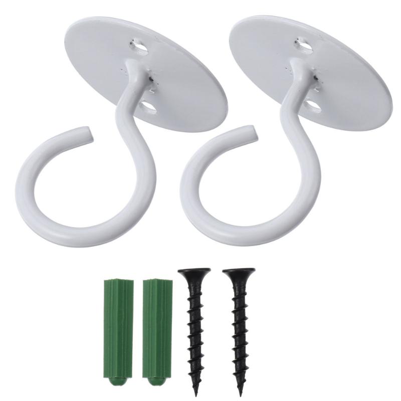 

2Pcs Two Holes Ceiling Hook Sturdy Iron Hook Lantern Hanger for Home