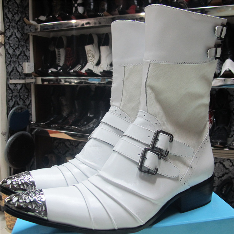 

2020 at Height the Knee, Cano Alto Black, High-top White, Driven Cowboy Boots From Men Steel, Leather L1a2, The picture