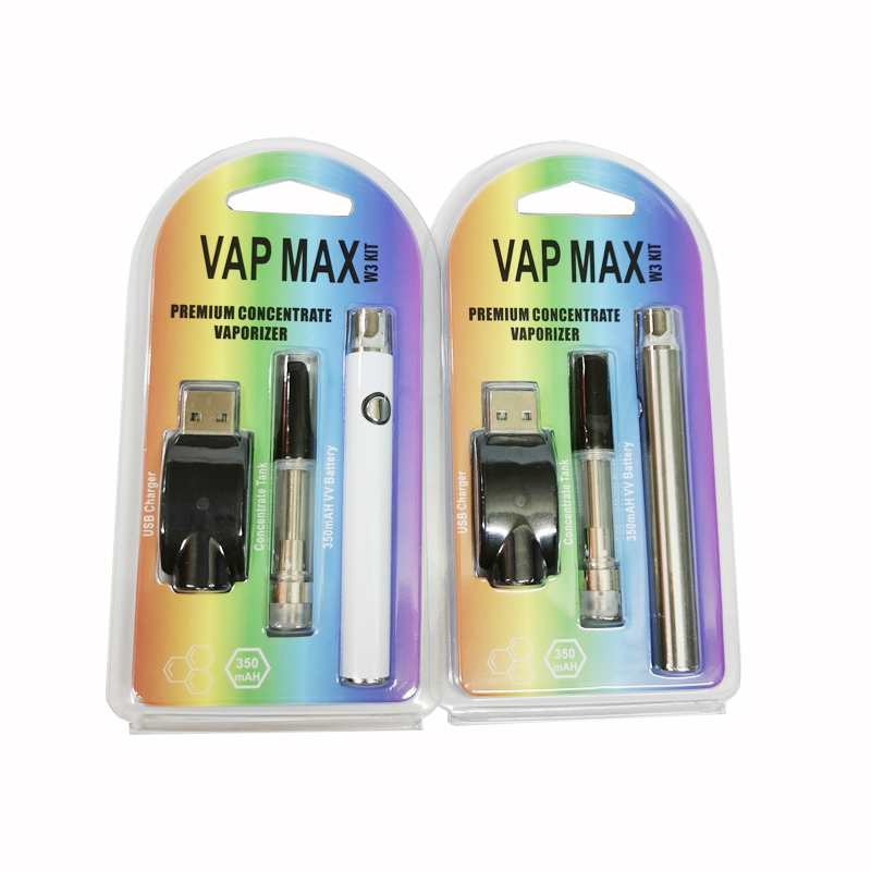 

Vap Max W3 Starter Kit 350mAh Vertex Preheat VV Battery Vape Pen With 0.5ml 1.0ml 92A3 TH205 vape Cartridge Tank Genuine, Multi