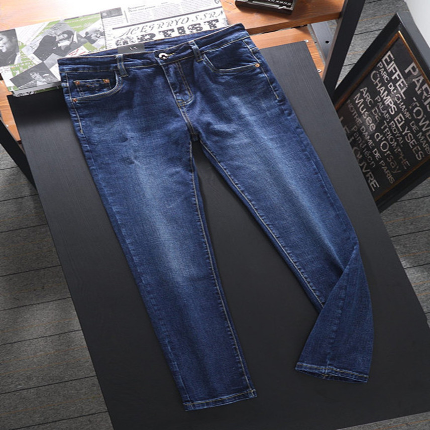 

Mens Jeans Digner Tiered Gray Black Trousers Plus Size 28-42 Casual Midweight Summer Thin Regular Pant Latt Listin Fashion Slim-leg Busins, Blue