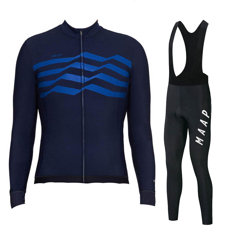 

MAAP Pro Team cycling jersey bib pants Sets men long Sleeve road bicycle uniform breathable quick dry mtb bike outfits H042030, Black;red