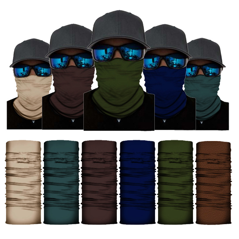 

Face Masks Soild Colors Style Seamless Bandanas Multifunctional Cycling Scarf Skull Magic Turban Women Men Outdoor Headbands