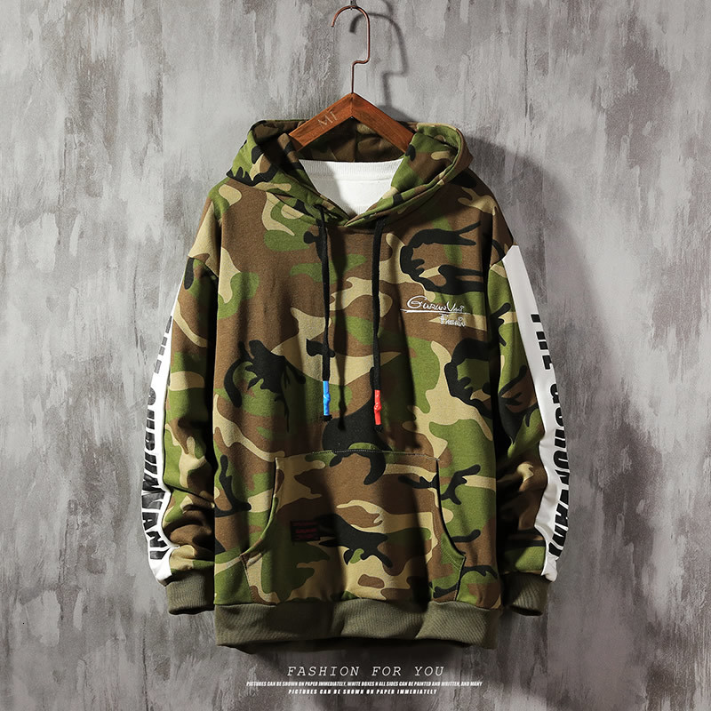 

2021 Camouflage Hoodies Men New Fashion Sweatshirt Male Camo Hoody Hip Autumn Winter Hoodie Mens Clothing Big Zie Cnmd, Darkgreen