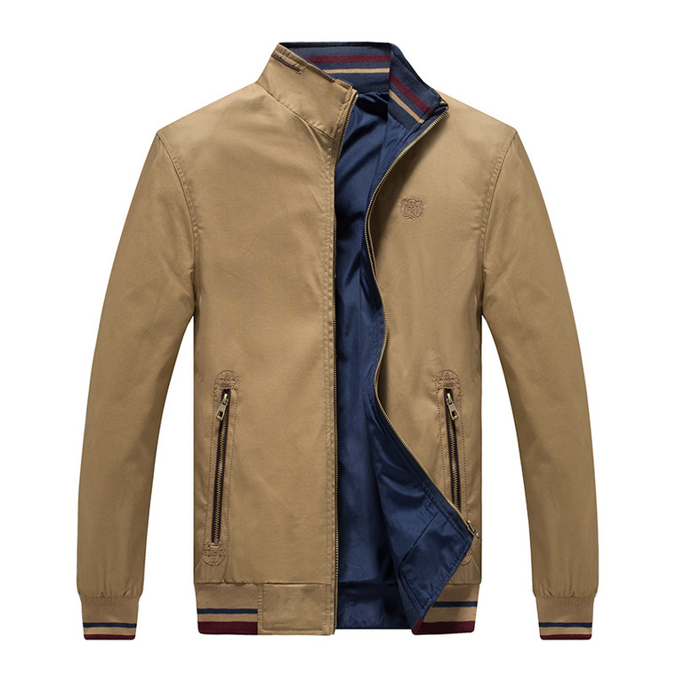 

2021 Brand Men's Jackets Vertical Collar Overcoat for Male Cotton Jackets Outer Wear Clothing Garment kg-371, Army green