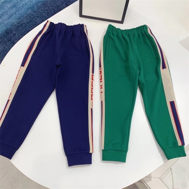 

NEW Sport Pants For Children Boy&Girl Kids Slacks Blue&Green Trousers Top Quality Unisex Clothing For Kids LJ201019