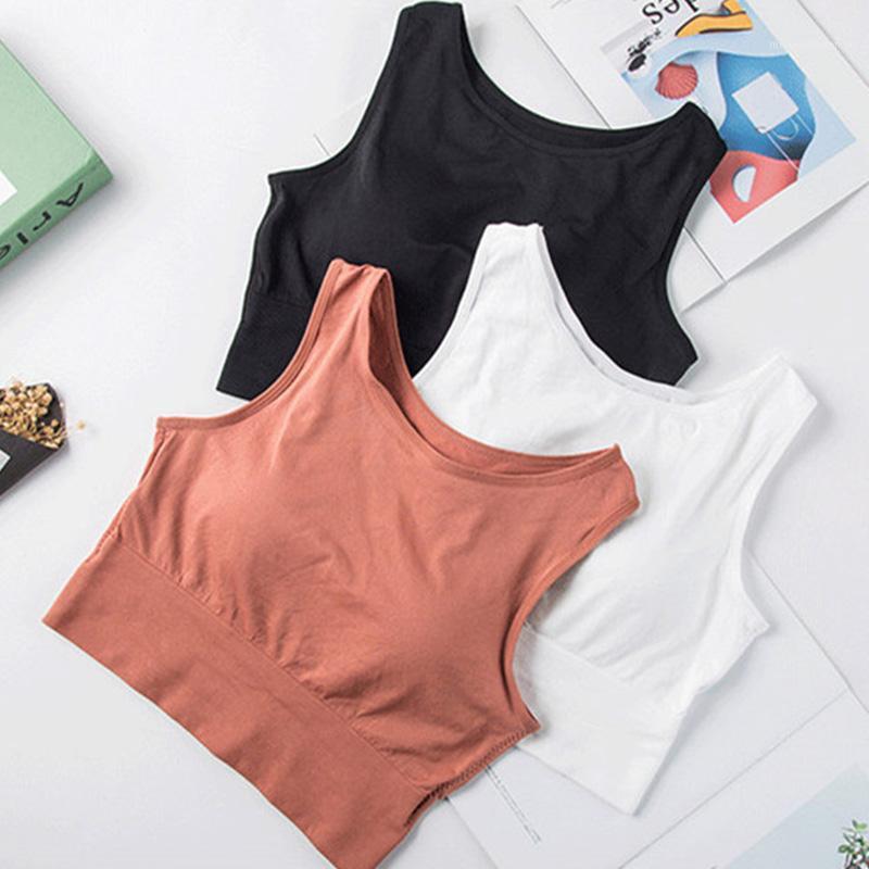 

Women Crop Tops Casual Stretch Tank Tops Female Fashion Vest Halter Short Top Black White Solid Color Sleeveless Camisoles1