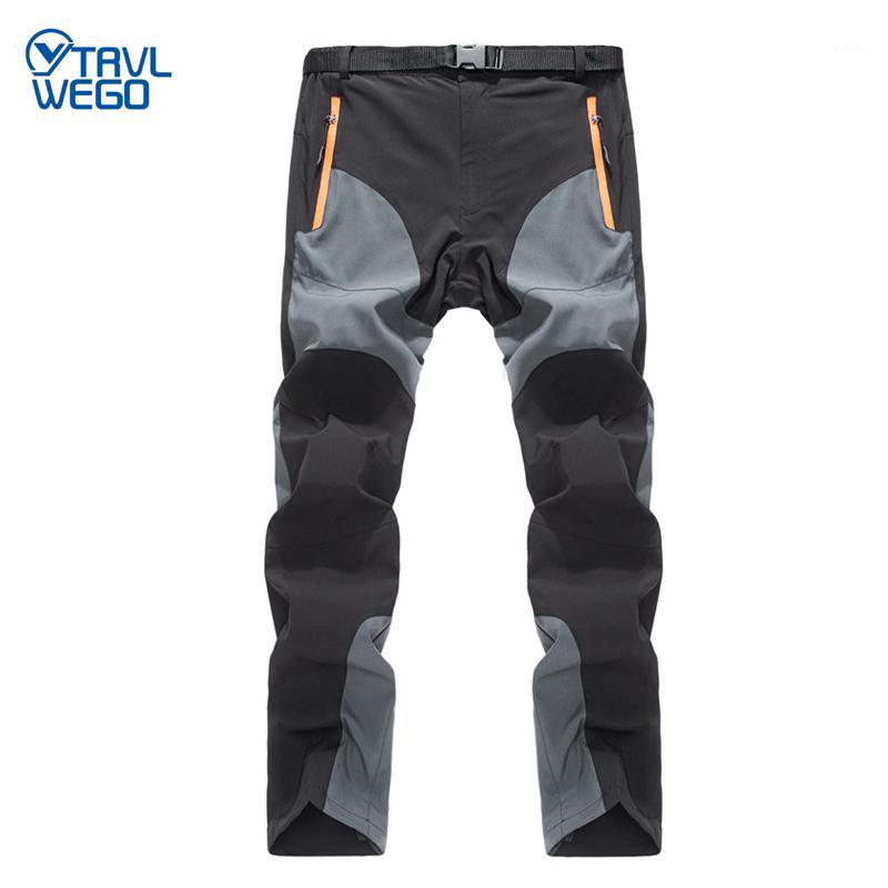 

TRVLWEGO Men Hiking Pants Camping Sports Summer Outdoor Quick Dry Splice Color Breathable Trousers Travel Pants Man1, Blue
