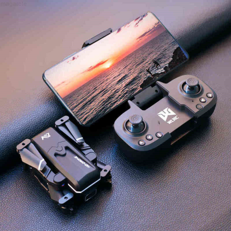 

Jinheng - Mini UAV KK1 4K 2021 P HD, wireless camera FPV, air pressure, height maintenance, foldable RC four wheeled vehicle, children's, No camera;nobag